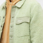 Dime Men's Sherpa Denim Jacket in Mist Green