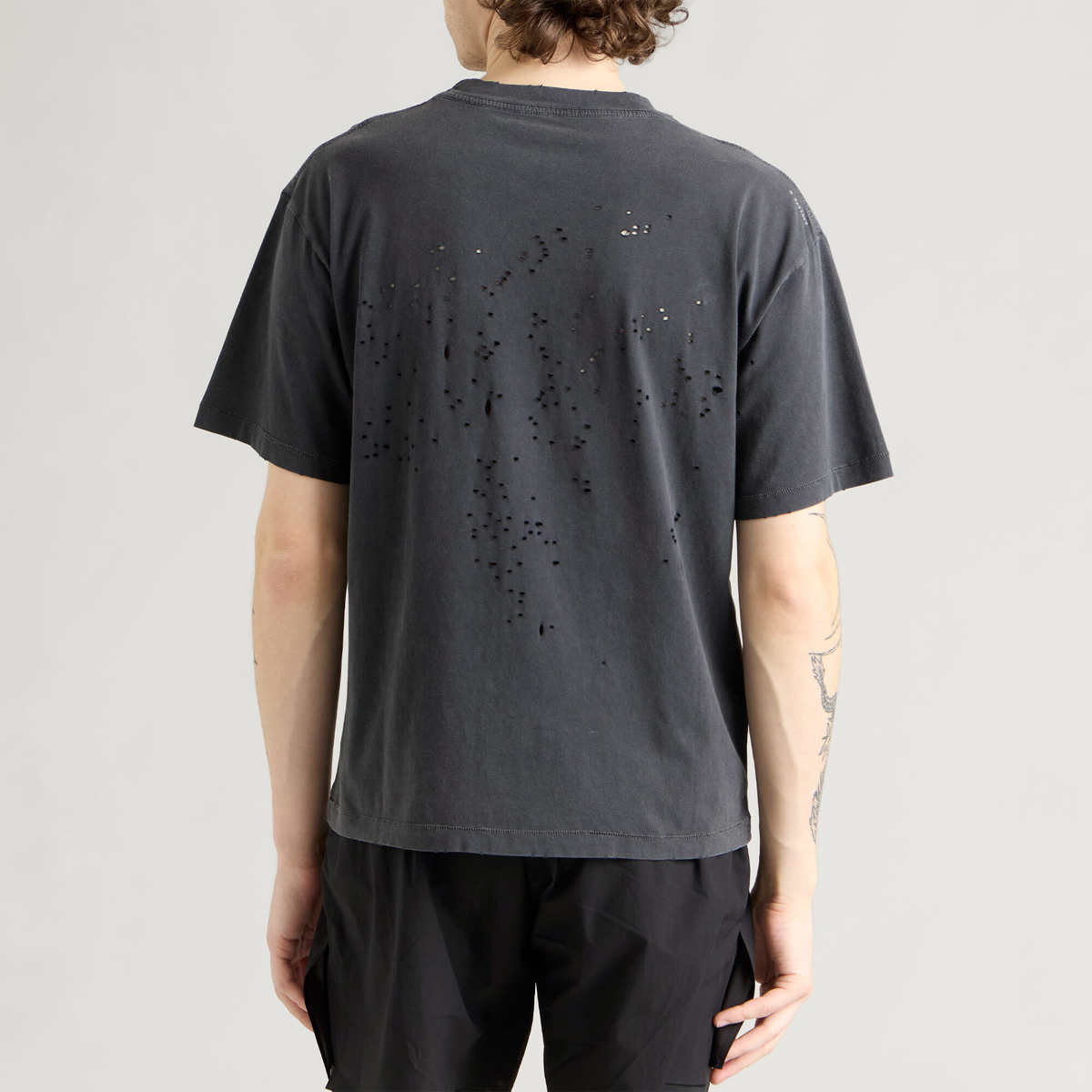 Satisfy Men's Mothtech Airbrush Glitter T-shirt in Aged Black