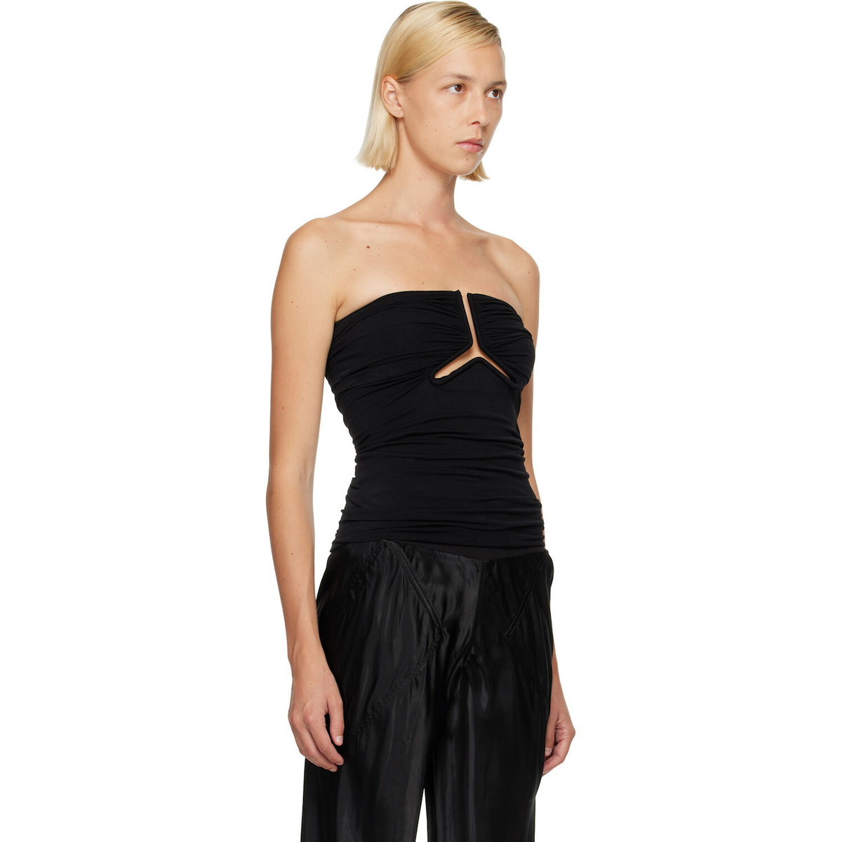 Rick Owens Black Alannah Prong Bustier Top