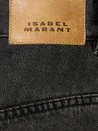 MARANT ETOILE Maella Embroidered Denim Wide Leg Jeans