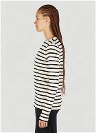 Jil Sander+ - Striped Long Sleeved T-Shirt in White