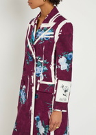 Erdem Floral-print Woven Coat Red