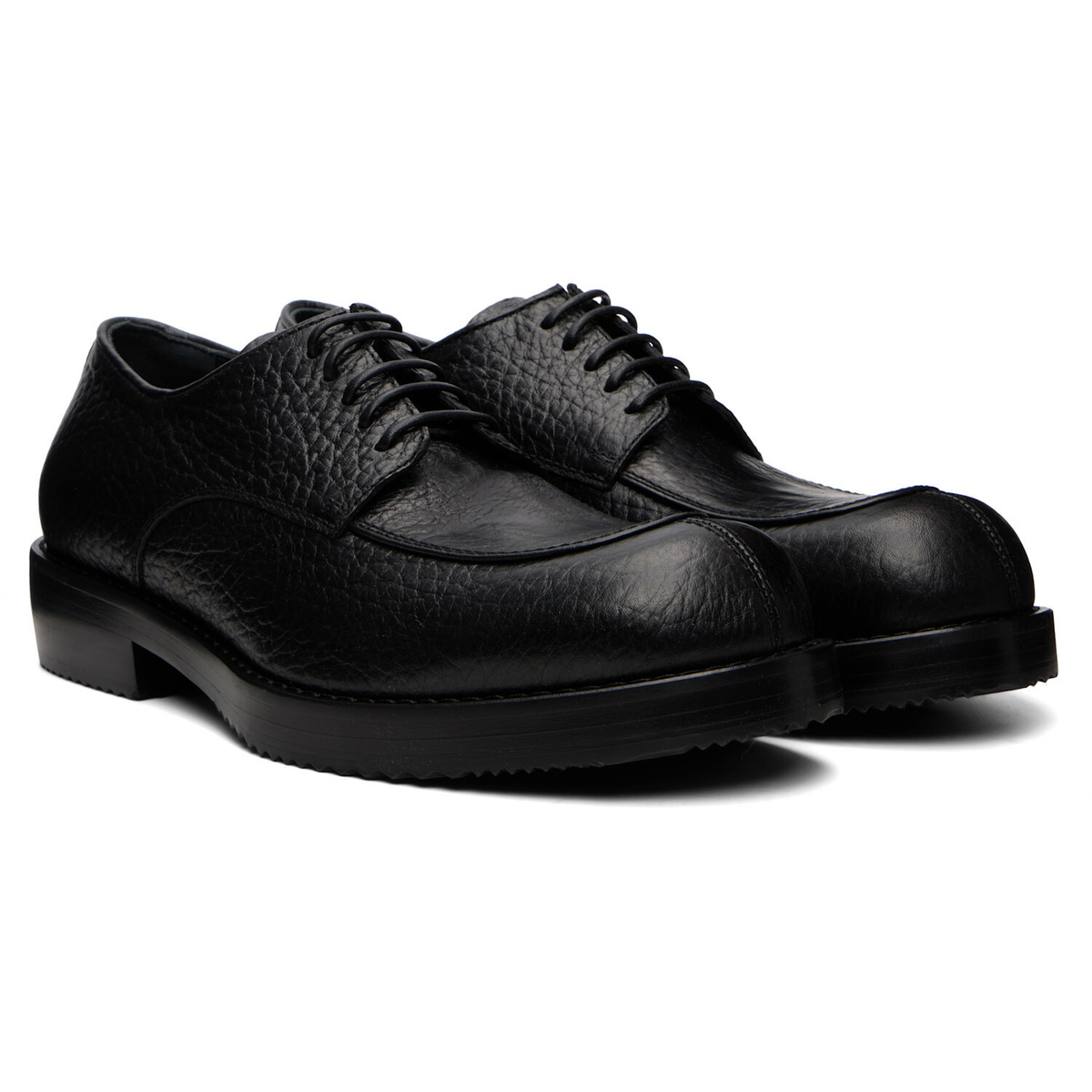 Dries Van Noten Black Leather Derbys
