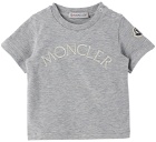 Moncler Enfant Baby Gray Embroidered T-Shirt