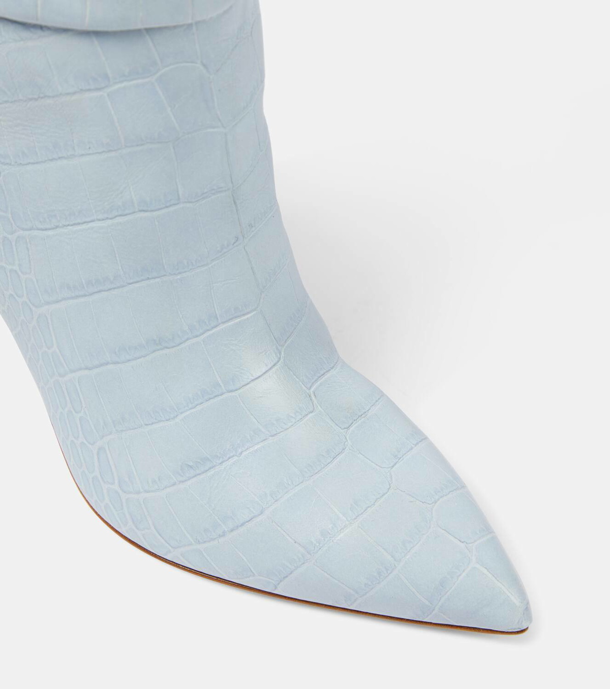 Paris Texas Croc-effect leather knee-high boots Paris Texas