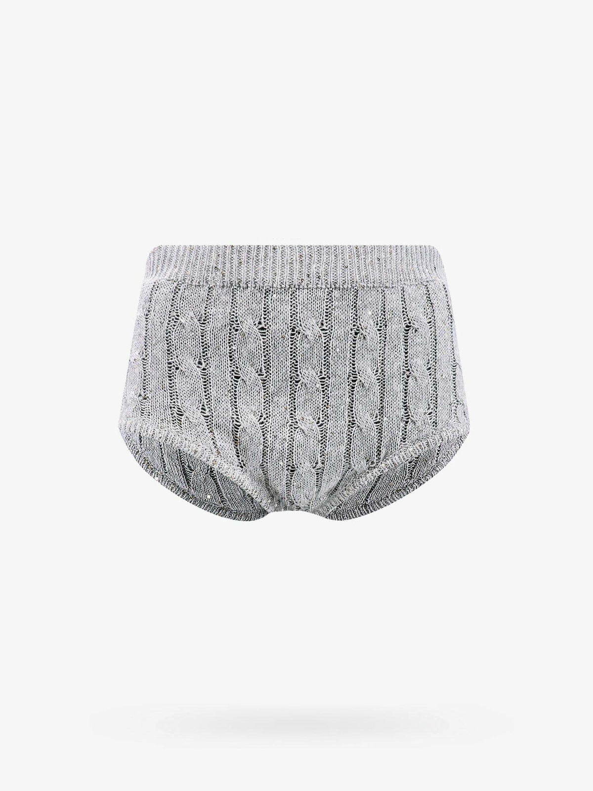 Pull Femme Brunello Cucinelli - Cachemire Et Soie Gris, Taille XL, Avec Ceinture - Occasion Très Bon état