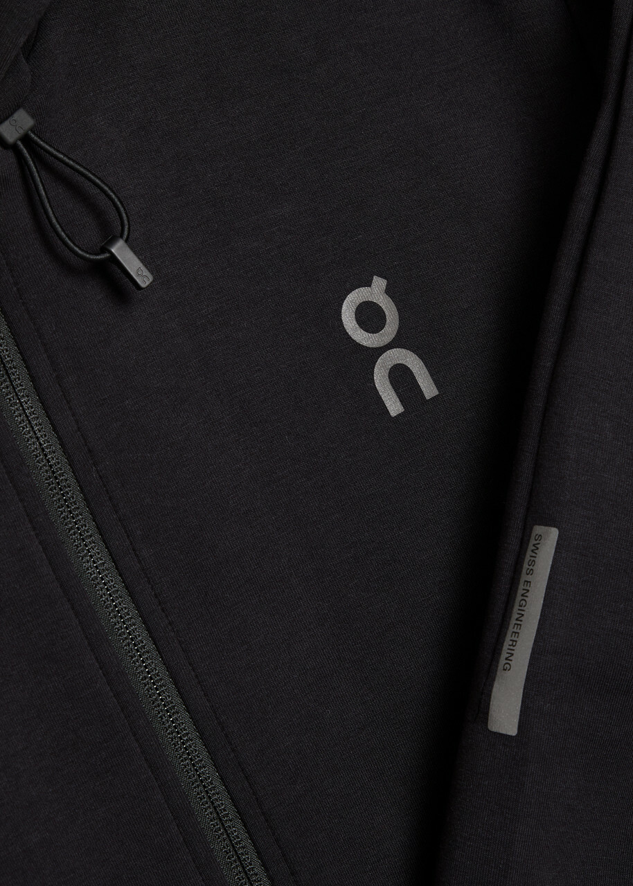 ON Focus Tech Hooded Cotton-blend Sweatshirt Black