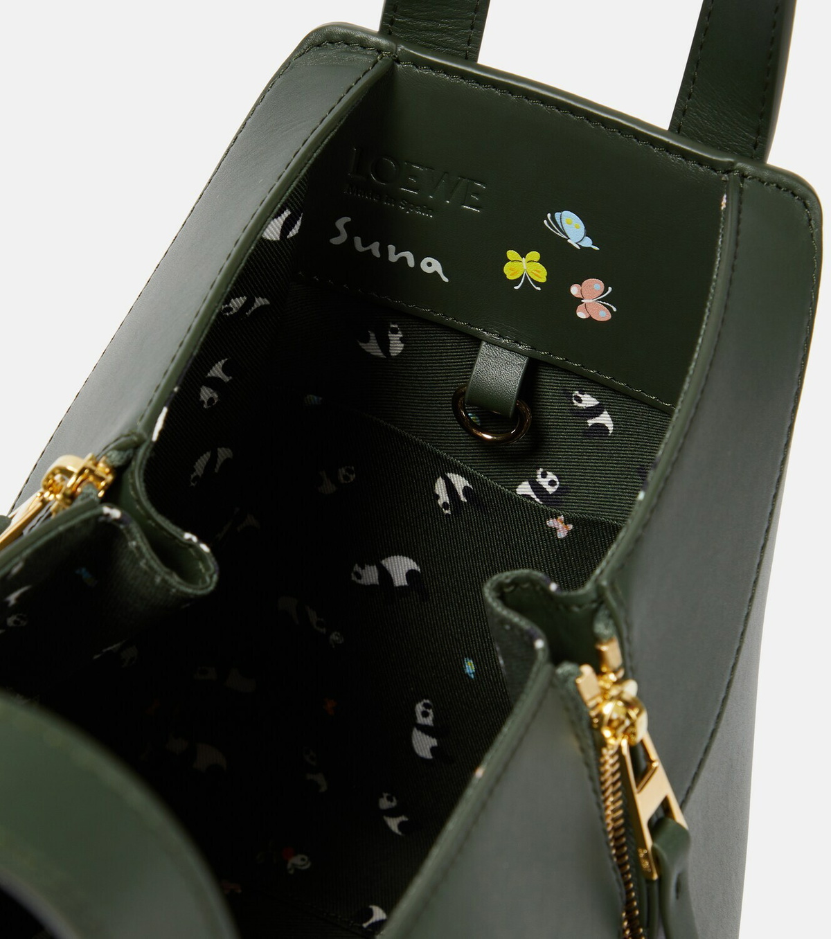Loewe x Suna Fujita Hammock Panda leather shoulder bag Loewe