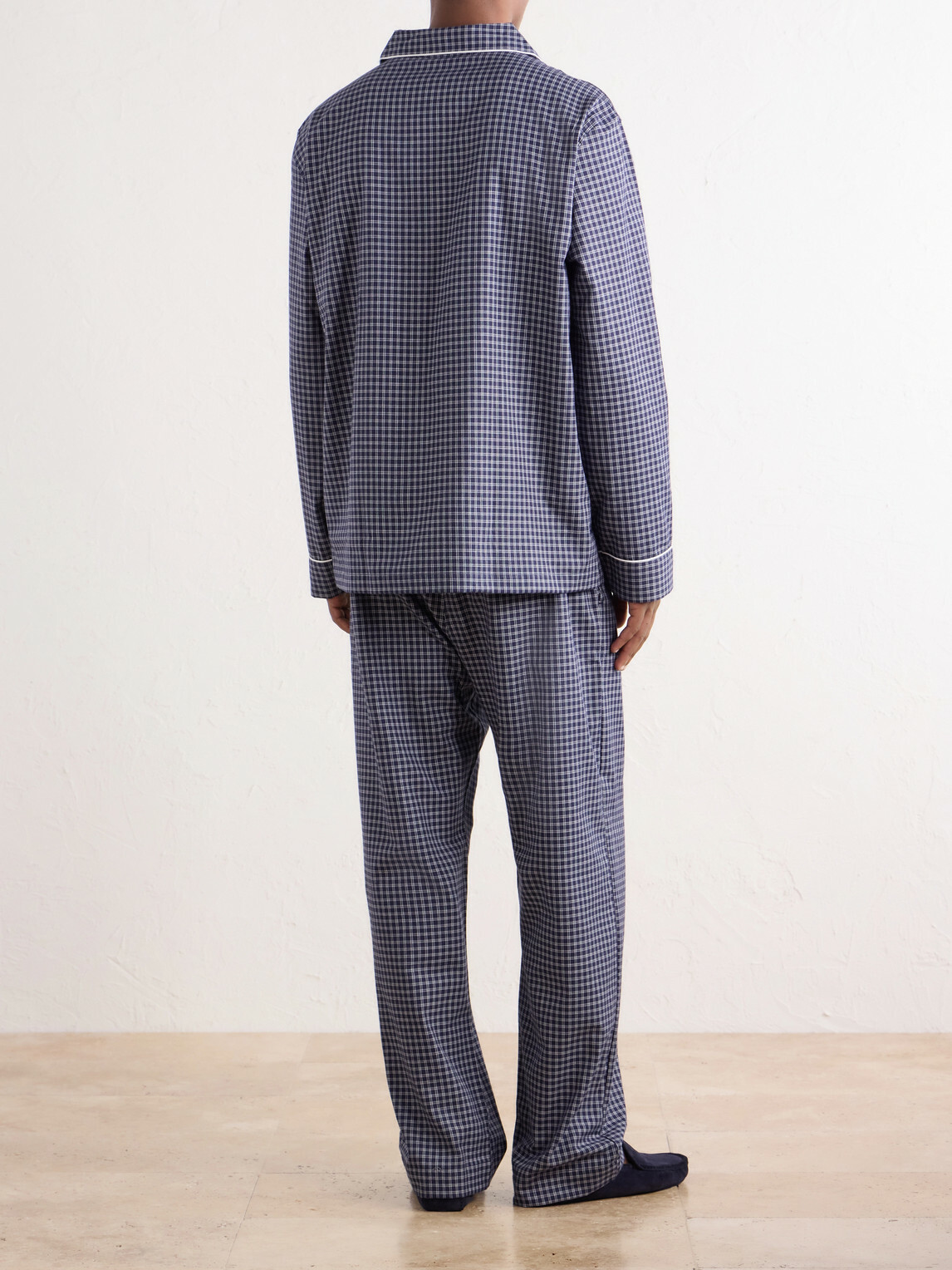 Derek Rose - Braemar 32 Checked Cotton-Twill Pyjama Set - Blue