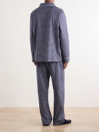 Derek Rose - Braemar 32 Checked Cotton-Twill Pyjama Set - Blue