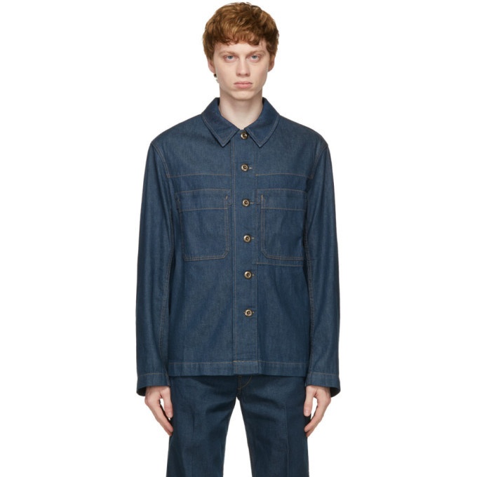 Photo: Lemaire Blue Denim Workwear Overshirt Jacket