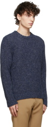 Massimo Alba Navy Simon Crewneck Sweater