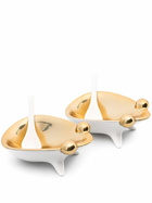 Jonathan Adler White Frog Salt And Pepper Cellar Set