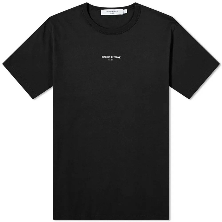 Photo: Maison Kitsuné Men's Embroidered Relaxed T-Shirt in Black