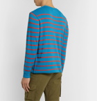 Entireworld - Striped Cotton-Blend Sweater - Blue