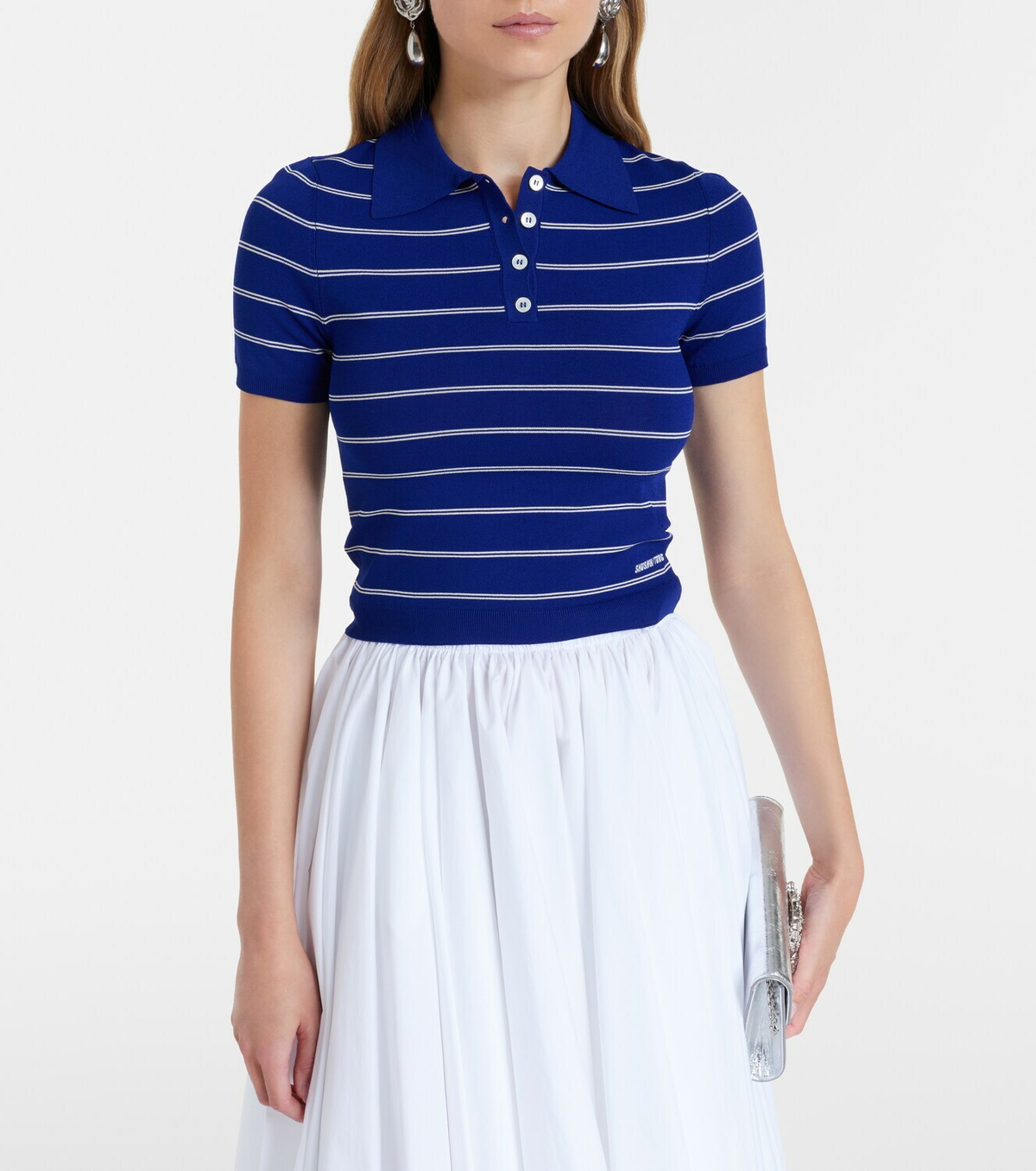 Shushu/Tong Striped polo shirt
