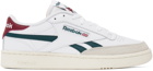 Reebok Classics White & Green Club C Revenge Sneakers