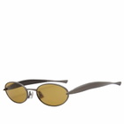 Bottega Veneta Eyewear Bottega Veneta Sardine Sunglasses in Ruthenium/Yellow 