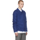 Marni Blue Mohair Brushed Finish Sweater