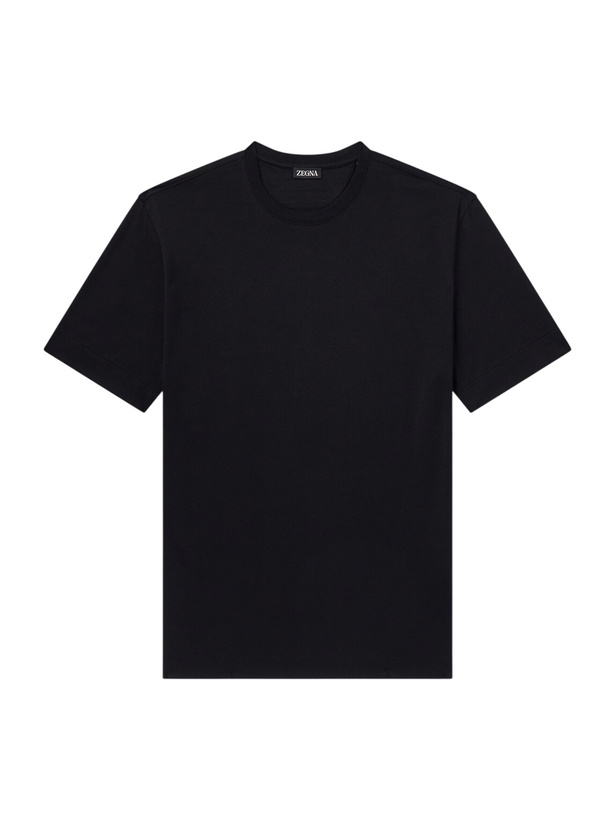 Photo: Zegna - Cotton-Jersey T-Shirt - Black