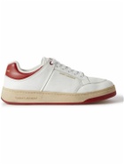 SAINT LAURENT - SL/61 Perforated Leather Sneakers - Red