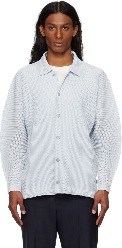 Photo: HOMME PLISSÉ ISSEY MIYAKE Gray Outer Mesh Jacket