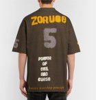 Undercover - Oversized Printed Cotton-Jersey T-Shirt - Green