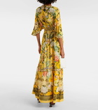 Camilla Paths of Gold floral silk maxi dress