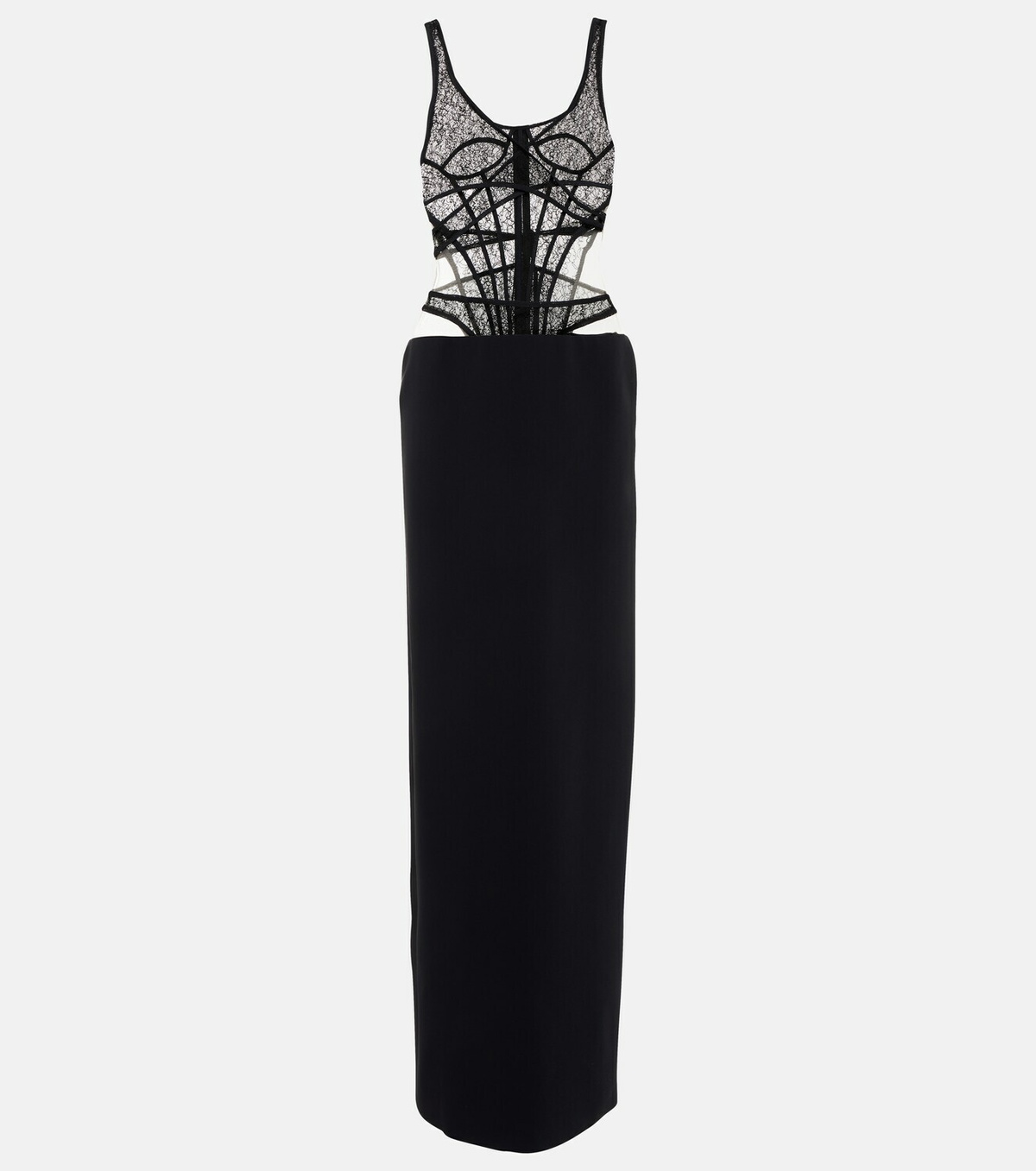 David Koma Lace corset gown
