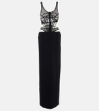 David Koma Lace corset gown