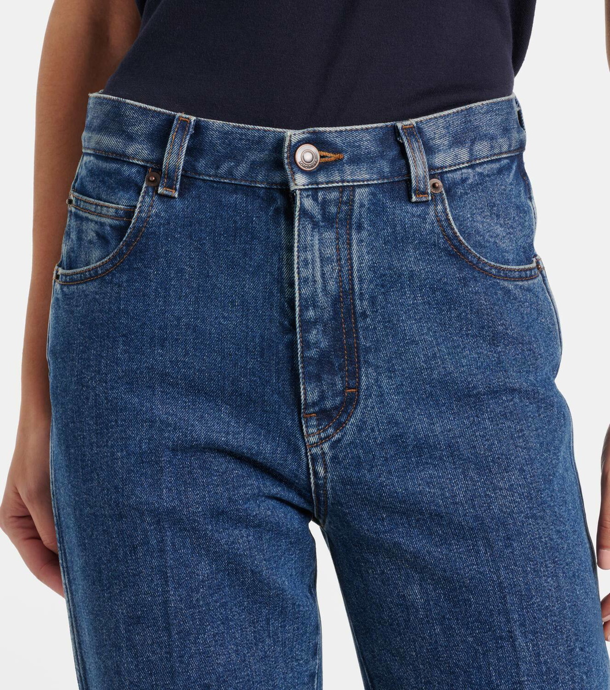 Loro Piana Brooke mid-rise cropped straight jeans