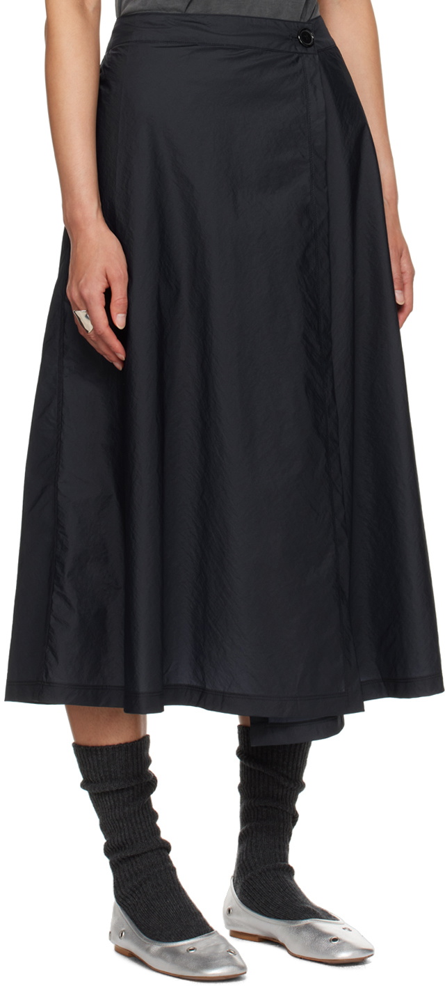 mfpen Navy Wrap Midi Skirt