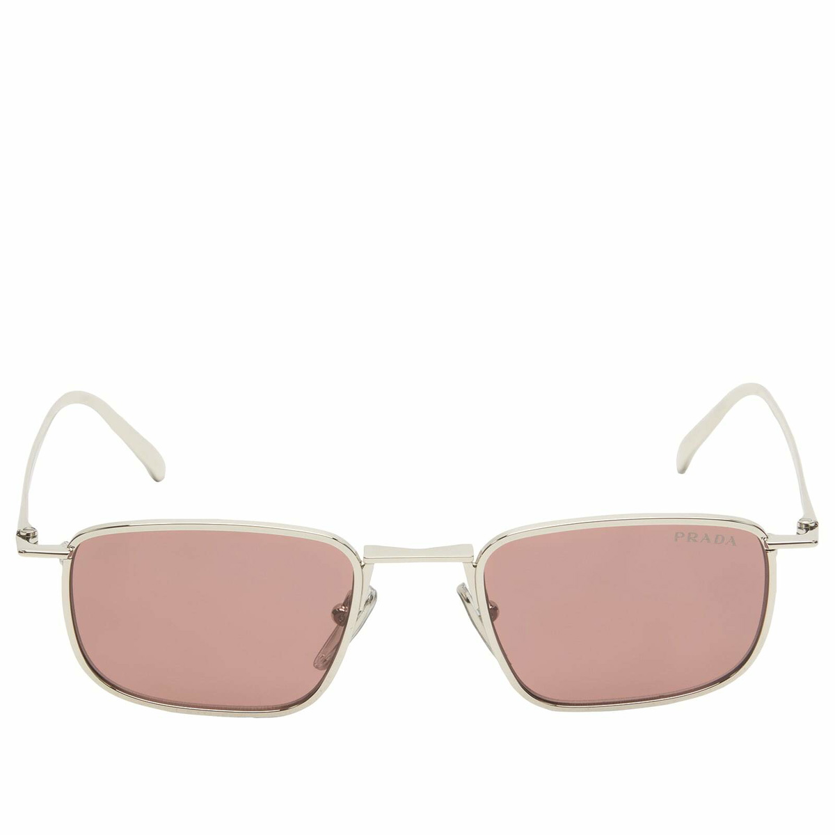 Prada Eyewear D52S Sunglasses in Silver/Bordeaux 