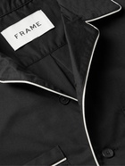 FRAME - Camp-Collar Cotton-Blend Twill Shirt - Black