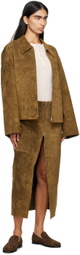 Gabriela Coll Garments Brown No.296 Midi Skirt