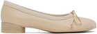 MM6 Maison Margiela Beige Anatomic Classic Ballerina Flats