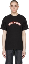 Saintwoods Black Chenille Logo T-Shirt