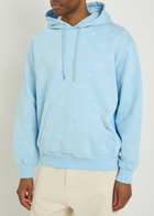 Casablanca Monogram Hooded Cotton Sweatshirt Light Blue