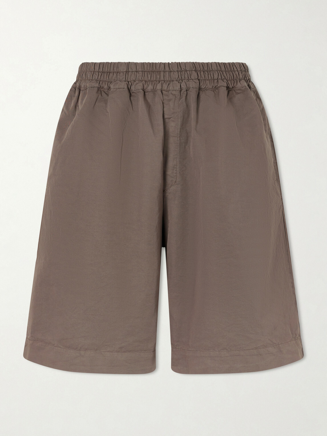 A Kind Of Guise - Saleh Straight-Leg Cotton and Linen-Blend Drawstring Shorts - Brown