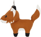 Maison Kitsuné Orange & White Fox Keychain