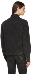 Balmain Black Buttoned Denim Jacket
