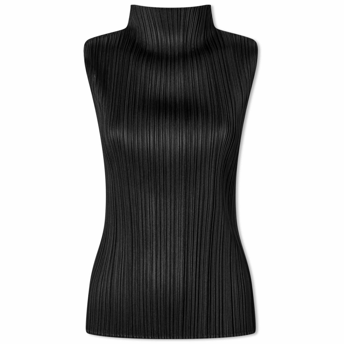 Pleats Please Issey Miyake Women's Basics Pleats Roll Neck Vest in ...