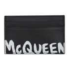 Alexander McQueen Black Graffiti Card Holder