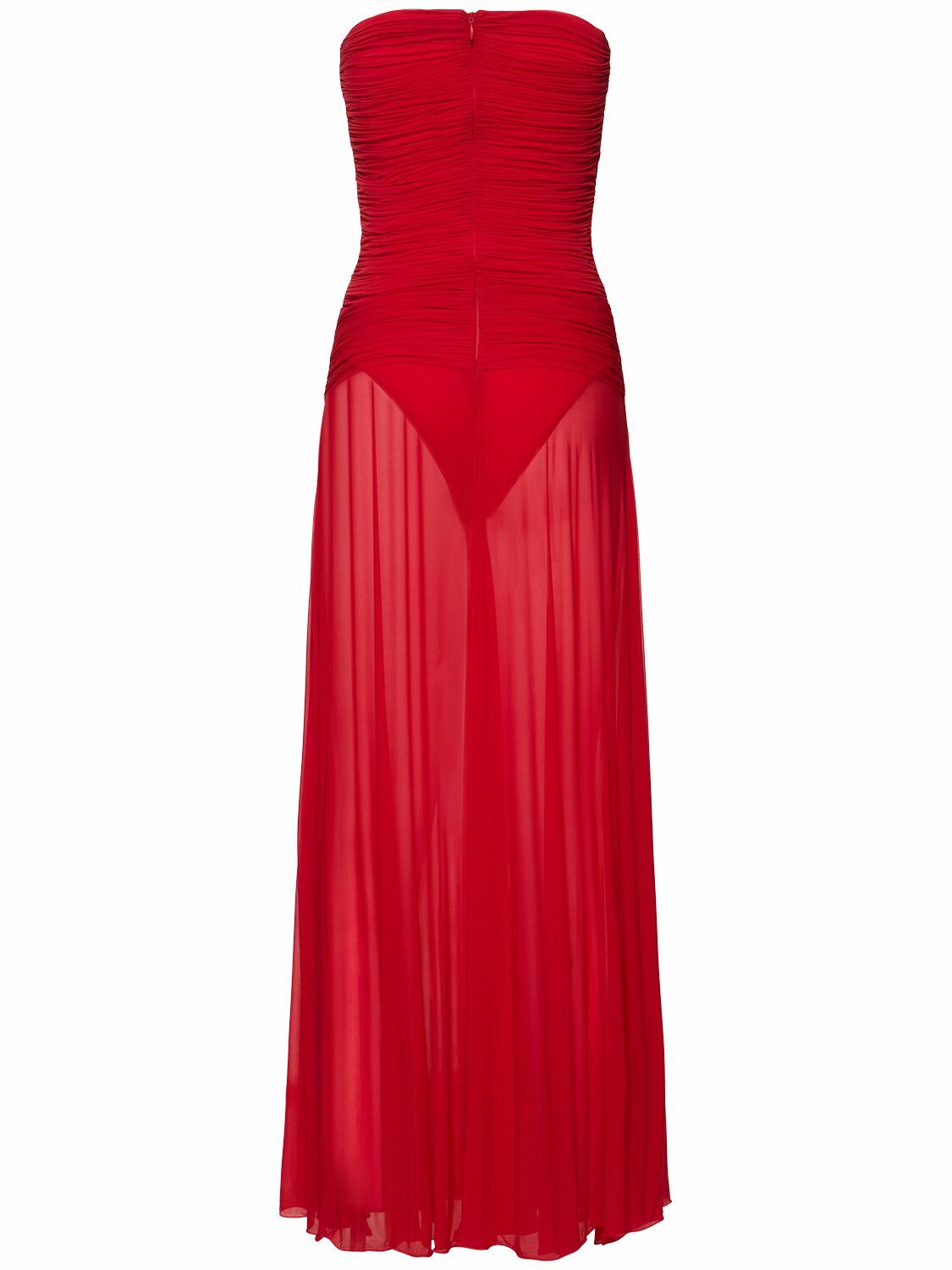 MAGDA BUTRYM Strapless Draped Jersey Long Dress Magda Butrym MAGDA BUTRYM Strapless Draped Jersey Long Dress Magda Butrym