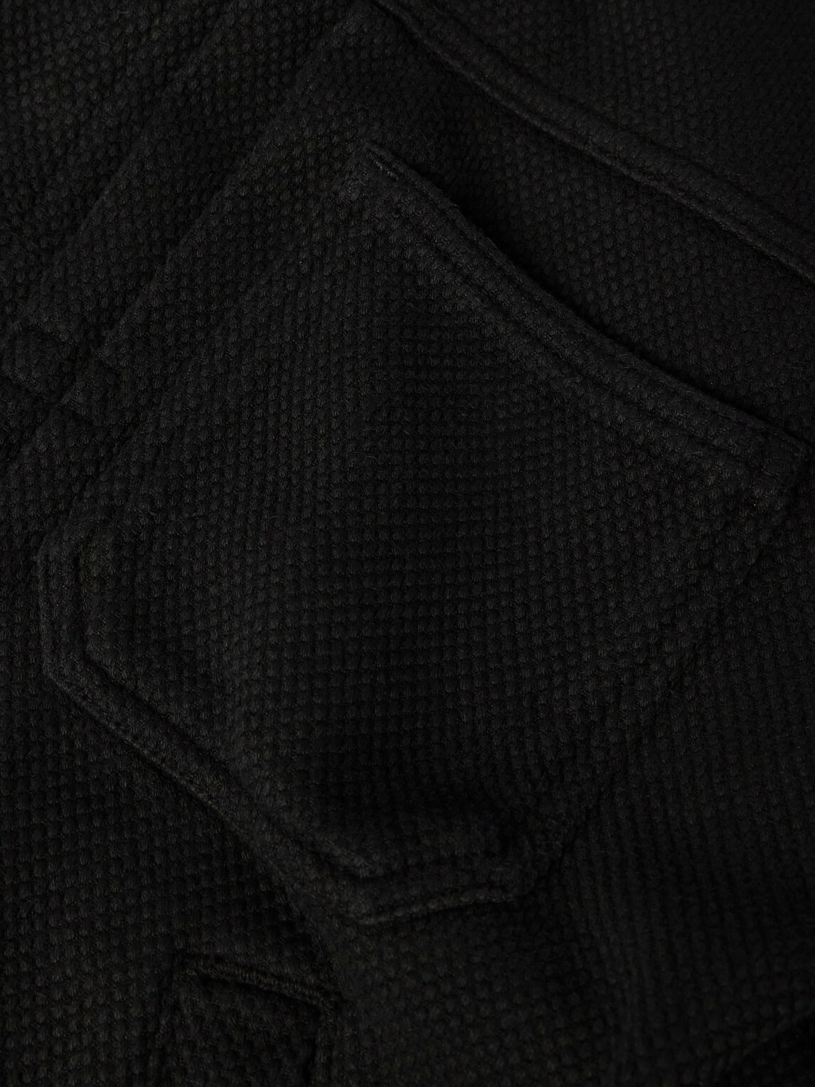 Blue Blue Japan - Pleated Textured-Cotton Jacket - Black