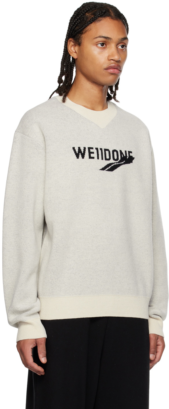 We11done Gray Cotton Sweatshirt