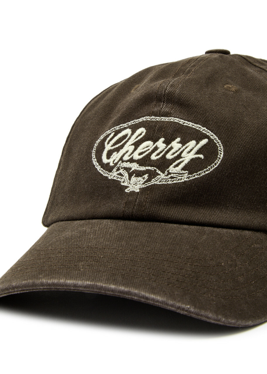 Cherry Los Angeles Horse Power Logo Cotton cap - Brown - One Size