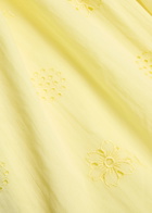 Thierry Colson Calliope Embroidered Cut-out Cotton Midi Dress Yellow