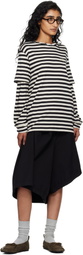 OPEN YY Black Rolled Waist Skort