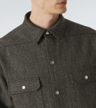 Rick Owens Oversized wool and linen-blend overshirt